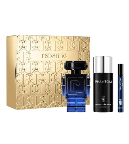 Set Paco Rabanne: Phantom Intense, Eau De Parfum, For Men, Refillable, 100 ml + Phantom Intense, Eau De Parfum, For Men, 10 ml + Phantom Intense, Deodorant Spray, For Men, 150 ml