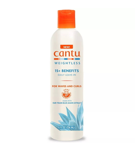Cantu, Weightless, Agave, Hair Leave-In Conditioner, Smoothing, 236 ml