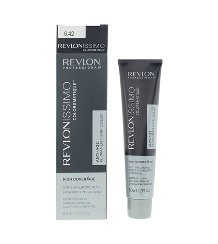 Revlon, Revlonissimo Colorsmetique, Permanent Hair Dye, 6.42 Dark Pearly Chestnut Blonde, 60 ml