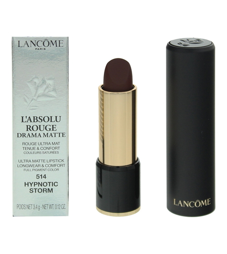 Lancome, L'Absolu Rouge Drama Matte, Matte, Cream Lipstick, 514, Hypnotic Storm, 3.4 g