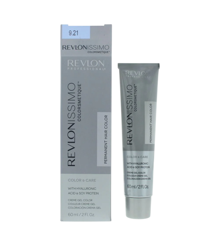 Revlon, Revlonissimo Colorsmetique, Permanent Hair Dye, 9.21 Very Light Iridescent Ash Blonde, 60 ml