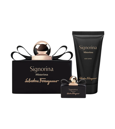 Set Salvatore Ferragamo: Signorina  Misteriosa, Eau De Parfum, For Women, 50 ml + Signorina  Misteriosa, Eau De Parfum, For Women, 5 ml + Signorina  Misteriosa, Moisturizing, Body Lotion, 50 ml