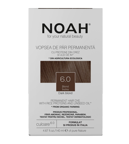 Noah, Permanent Hair Colour, Permanent Hair Dye, 6.0 Dark Blonde, 140 ml