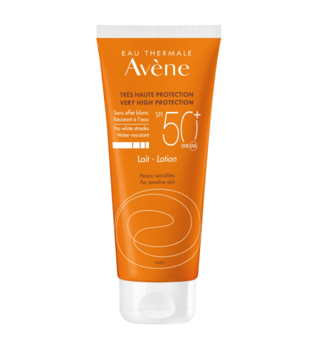Avene, Sun Care, Water-Resistant, Sunscreen Lotion, SPF 50+, 100 ml