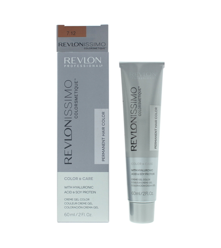 Revlon, Revlonissimo Colorsmetique, Permanent Hair Dye, 7.12 Pearly Beige Blonde, 60 ml