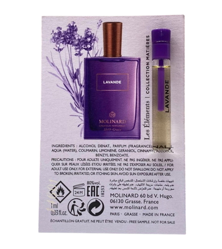 Molinard, Les Elements - Lavande, Eau De Parfum, For Women, 1 ml *Vial