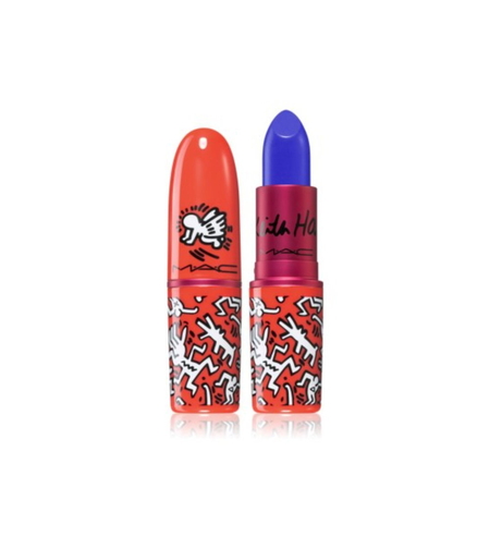 MAC, Viva Glam X Keith Haring, Longwear, Cream Lipstick, Canal Blue, 3 g