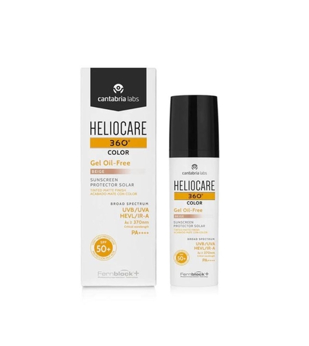Cantabria Labs, Heliocare 360º Color, Matte, Tinted Moisturizer, Beige, SPF50+, 50 ml