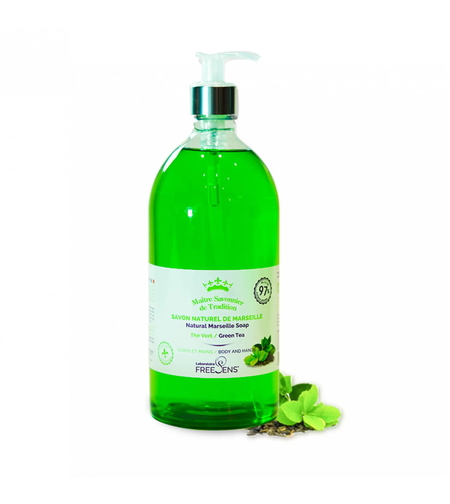Laboratoire Freesens, Freesens, Green Tea, Gentle Cleansing, Liquid Soap, For Hands & Body, 1000 ml