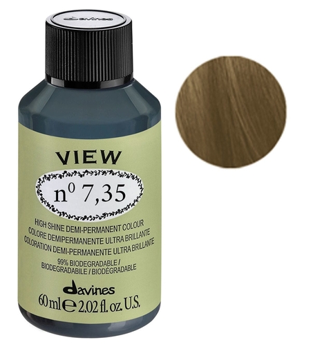 Davines, View, Demi-Permanent Hair Dye, 7.35 , 60 ml