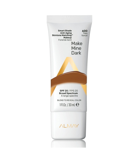 Almay, Smart Shade, Tone-matching, Liquid Foundation, 600, Make Mine Dark, 20 SPF, 30 ml