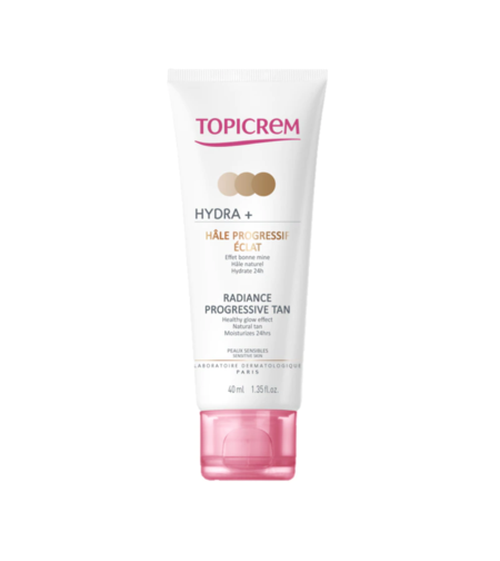 Topicrem, Hydra+, Accelerates Natural Tanning, Self-Tanning Cream, For Face & Neck, 40 ml
