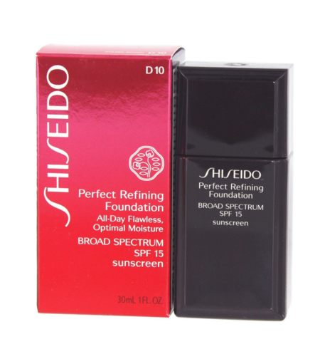 Shiseido, Perfect Refining, Moisturizing, Liquid Foundation, D10, Golden Brown, SPF 15, 30 ml