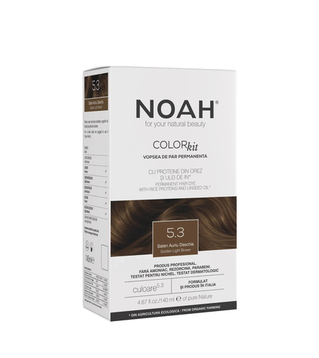 Noah, Permanent Hair Colour, Permanent Hair Dye, 5.3 Golden Light Brown, 140 ml