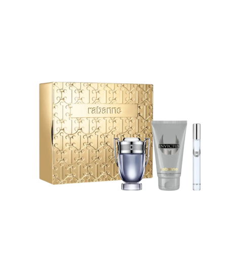 Set Paco Rabanne: Invictus, Eau De Toilette, For Men, 50 ml + Invictus, Eau De Toilette, For Men, 10 ml + Invictus, Shower Gel, For All Skin Types, 100 ml