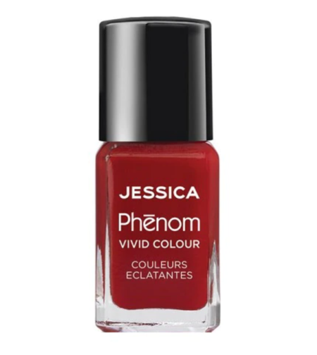 Jessica, Phenom Vivid Colour, Nail Polish, PHEN-021, Jessica Red, 14 ml
