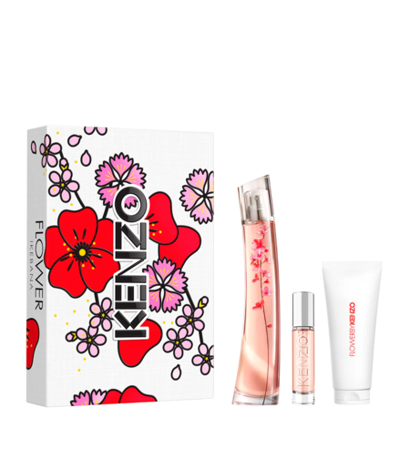 Set Kenzo: Flower Ikebana, Eau De Parfum, For Women, 75 ml + Flower Ikebana, Eau De Parfum, For Women, 10 ml + Flower Ikebana, Hydrating, Body Lotion, 75 ml