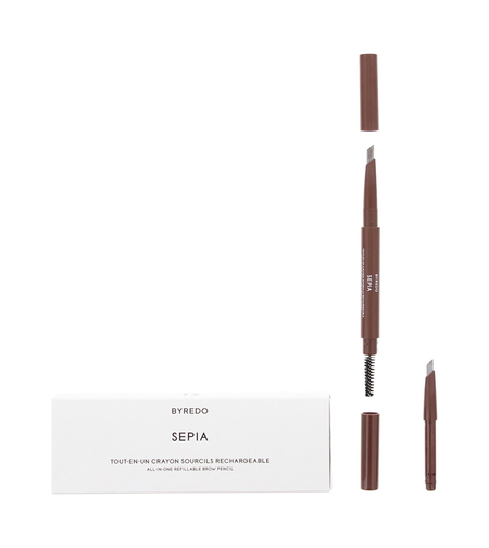 Byredo, All-In-One, Precision, Double-Ended, Eyebrow Cream Pencil & Brush 2-In-1, 02, Sepia, 0.5 g