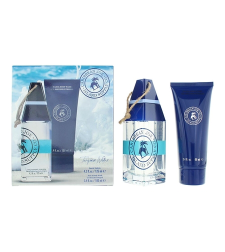 Set Caribbean Joe: Island Supply Turquoise Waters, Eau De Toilette, For Men, 125 ml + Island Supply Turquoise Waters, Shower Gel & Shampoo 2-In-1, 100 ml