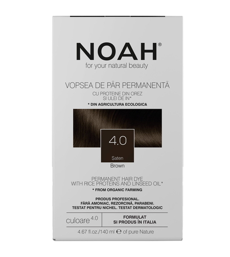 Noah, Permanent Hair Colour, Permanent Hair Dye, 4.0 Brown, 140 ml