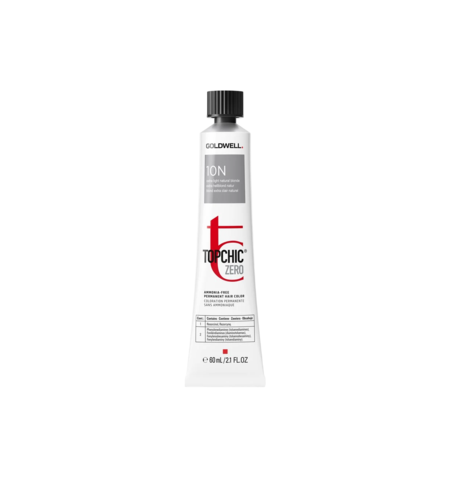 Goldwell, TopChic Zero, Ammonia Free, Permanent Hair Dye, 10N Extra Light Natural Blonde, 60 ml