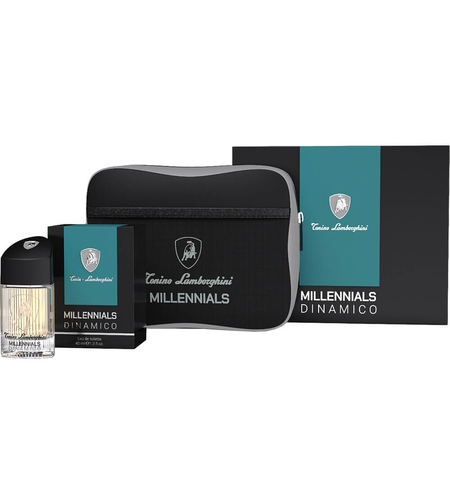 Set Tonino Lamborghini: Millennials Dinamico, Eau De Toilette, For Men, 40 ml + Millennials Dinamico, Zippered, GWP Textile Pouch