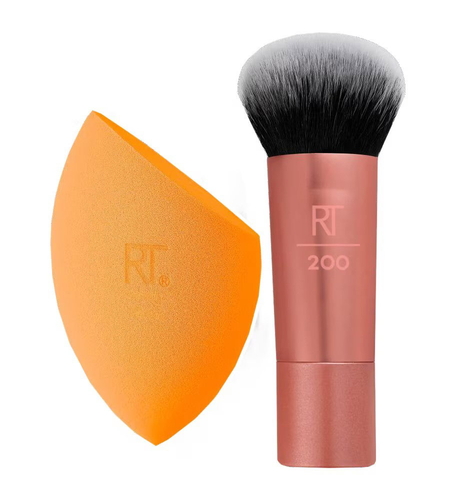 Travel Set Real Techniques: Mini, Blush Brush, RT200 + Miracle, Makeup Sponge, Orange