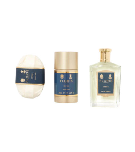 Set Floris Of London: Cefiro, Eau De Toilette, Unisex, 100 ml + Cefiro, Scented Soap Bar , 100 g + Cefiro, Anti-Perspirant, Deodorant Stick, Unisex, 75 g