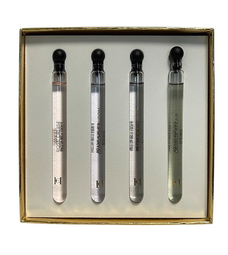 Set Carolina Herrera: Orange Affair, Eau De Parfum, For Women, 4 ml + Bergamot Bloom, Eau De Parfum, For Women, 4 ml + Vetiver Paradise, Eau De Parfum, For Women, 4 ml + Rose Cruise, Eau De Parfum, For Women, 4 ml