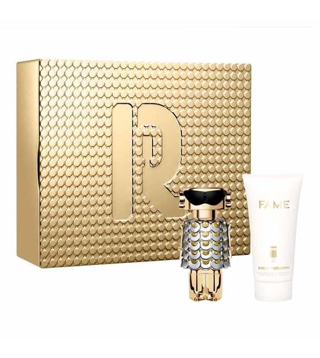 Set Paco Rabanne: Fame, Eau De Parfum, For Women, 50 ml + Fame, Hydrating, Body Lotion, 75 ml