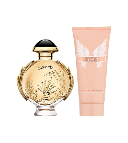 Set Paco Rabanne: Olympea Solar, Eau De Parfum, For Women, 80 ml + Olympea Solar, Hydrating, Body Lotion, 100 ml