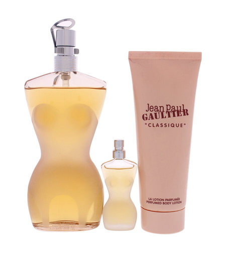 Set Jean Paul Gaultier: Classique, Eau De Toilette, For Women, 100 ml + Classique, Eau De Toilette, For Women, 6 ml + Classique, Hydrating, Body Lotion, 75 ml
