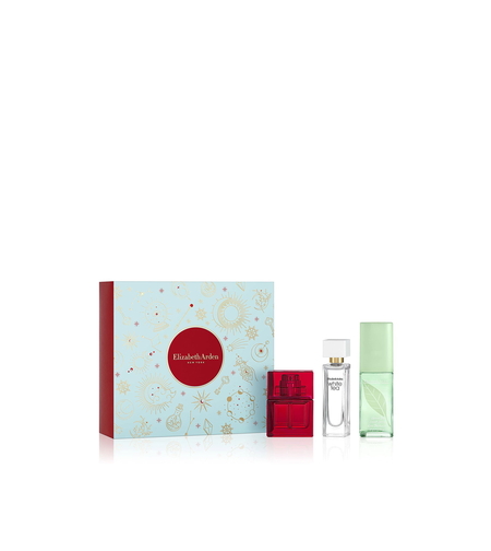 Set Elizabeth Arden: Red Door, Eau De Toilette, For Women, 10 ml + White Tea, Eau De Toilette, For Women, 10 ml + Green Tea, Scented Spray, For Women, 15 ml