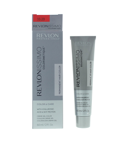 Revlon, Revlonissimo Colorsmetique, Soy Protein, Permanent Hair Dye, 33.20 Intense Dark Burgundy, 60 ml