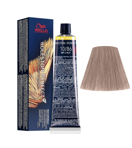 Wella Professionals, Koleston Perfect, Permanent Hair Dye, 10/86 Lightest Blonde Pearl Violet, 60 ml *Tester
