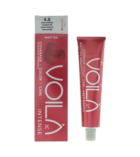 Intercosmo, Voila 3C Intense, Permanent Hair Dye, 4.6 Veronese Red, 71 ml