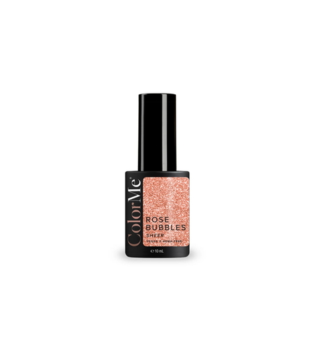 ColorMe Cosmetics, Rose Bubbles, Sheer, Semi-Permanent Nail Polish, Transparent, 10 ml