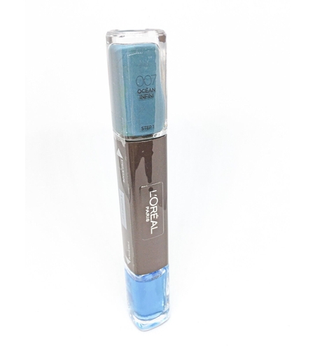 L'Oreal Paris, Infallible, Nail Polish 2-In-1, 007, Ocean Infinit, 2 x, 5 ml