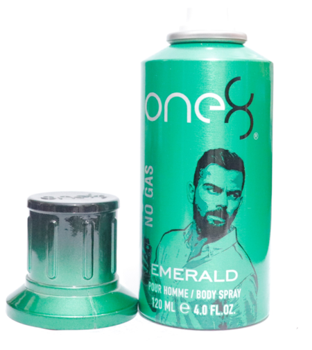 One 8, Emerald No Gas, Scented Spray, For Men, 120 ml