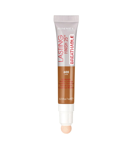 Rimmel London, Lasting Finish, Natural Medium Coverage, Cream Concealer, 600, Dark, 7 ml