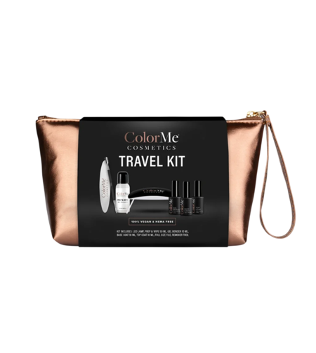 Set ColorMe Cosmetics: ColorMe, Zippered, GWP Textile Pouch + ColorMe, Gel, Semi-Permanent Nail Polish, 10 ml + ColorMe, Base Coat, Semi-Permanent Nail Polish, 10 ml + ColorMe, Top Coat, Semi-Permanent Nail Polish, 10 ml + ColorMe, Nail File + ColorM