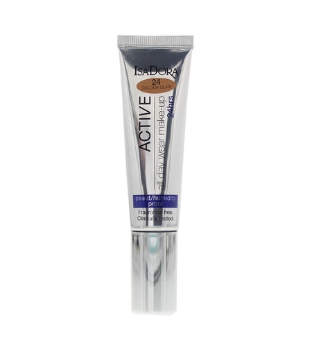 IsaDora, 24 Hrs Active, Natural, Liquid Foundation, 24, Golden Olive, 35 ml
