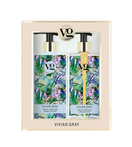 Set Vivian Gray: Wild Orchid, Hydrating, Hand Lotion, 350 ml + Wild Orchid, Cleansing, Liquid Soap, 350 ml