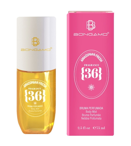 Bongamo, Amazonian Fresh 36, Refreshing, Body Spray, Floral, 75 ml