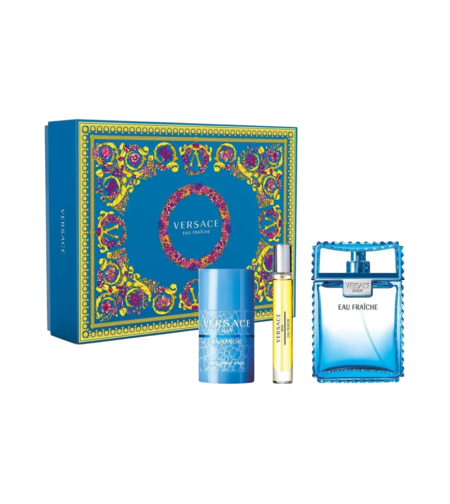 Set Versace: Eau Fraiche, Eau De Toilette, For Men, 100 ml + Eau Fraiche, Eau De Toilette, For Men, 10 ml + Eau Fraiche, Deodorant Stick, For Men, 75 ml