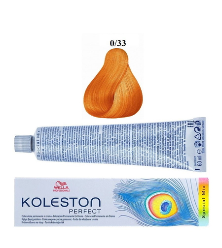 Wella Professionals, Koleston Perfect Special Mix, Permanent Hair Dye, 0/33 Intense Golden, 60 ml