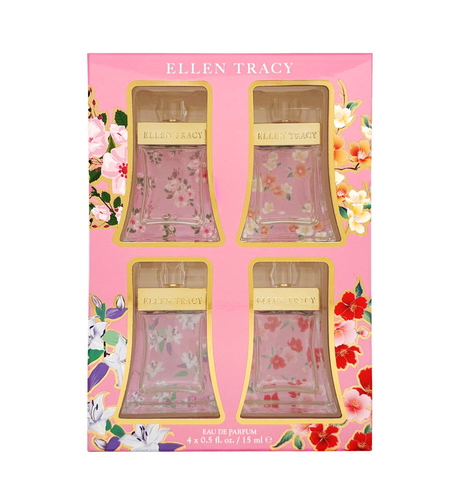 Set Ellen Tracy: Sparkling, Eau De Parfum, For Women, 15 ml + Bloom, Eau De Parfum, For Women, 15 ml + Dashing, Eau De Parfum, For Women, 15 ml + Luminous, Eau De Parfum, For Women, 15 ml