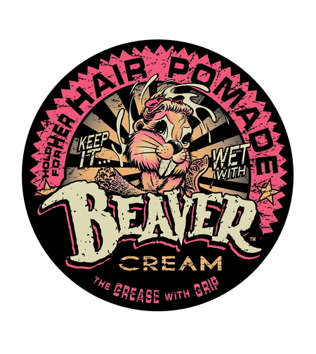 Cock Grease, Beaver Cream Water Type, Hair Styling Pomade, Shine Finish, Extra Hold, 100 g