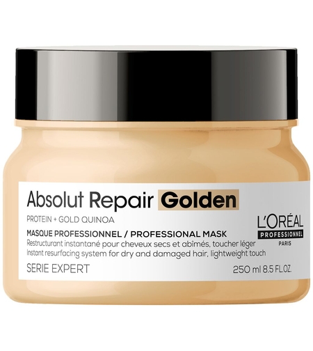 L'Oreal Professionnel, Serie Expert Absolut Repair Golden, Protein + Gold Quinoa, Hair Treatment Cream Mask, Instant Resurfacing, 250 ml