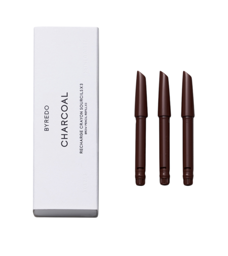 Set Trio, Byredo, All-In-One, Eyebrow Cream Pencil, 04, Charcoal, Refill, 3 pcs, 0.25 g